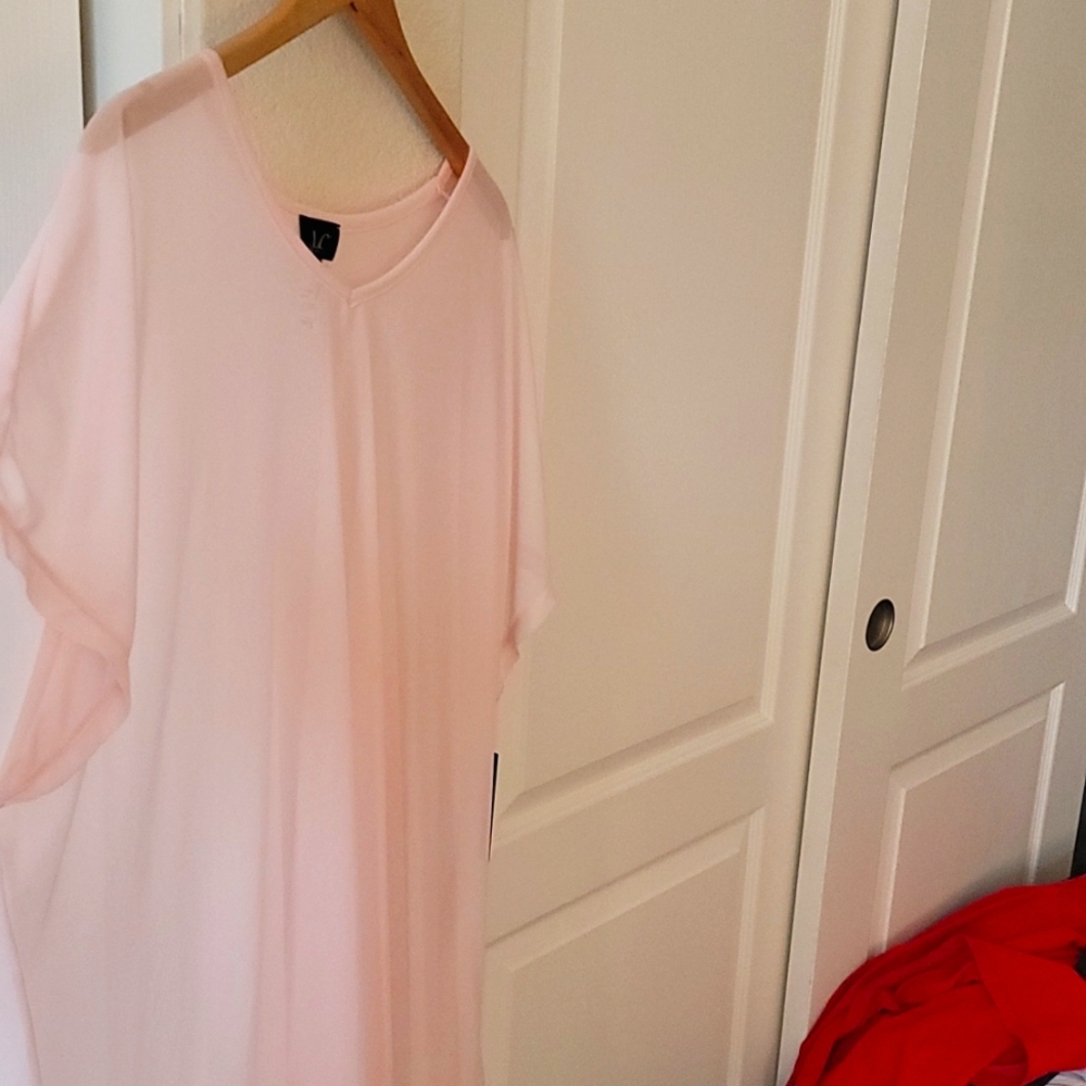 Baby pink see through top 3x L.C Laura CRUZ